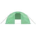 Gewächshaus mit Stahlrahmen und UV-beständiger PE-Abdeckung Grün 24 m² 6x4x2 m mit Fenster, Belüftung, wetterfest für Gemüseanbau, Tomate, Pflanzenhaus, Frühbeet, Balkon, Outdoor - Thumbnail 3