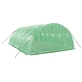 Gewächshaus mit Stahlrahmen und UV-beständiger PE-Abdeckung Grün 24 m² 6x4x2 m mit Fenster, Belüftung, wetterfest für Gemüseanbau, Tomate, Pflanzenhaus, Frühbeet, Balkon, Outdoor - Thumbnail 5