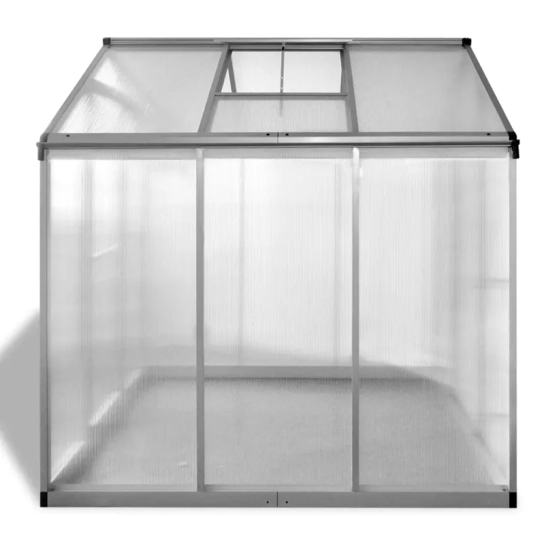Gewächshaus Aluminium mit 3,46 m² Fläche, UV-beständige Polycarbonatplatten, wetterfestes Tomatenhaus mit Lüftung, ideal für Gemüseanbau, Balkon, Terrasse und Frostschutz – Bild 2