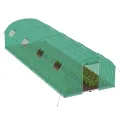 LZQ Gewächshaus 3x6 m 18 m² – Robustes Foliengewächshaus für Garten mit Stahlrahmen Ø22 mm, UV-beständiger & reißfester PE-Folie, Tomatenhaus Winterfest mit Belüftung, Fenstern, Tür & Insektenschutz - Thumbnail 10