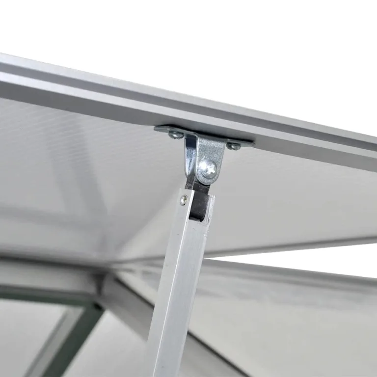 Gewächshaus Verstärkt Aluminium mit 10,53 m² Grundfläche, doppelwandige Polycarbonatplatten, UV-beständig, mit Dachfenstern und Dachrinnensystem für Garten, Outdoor, Tomaten und Gemüse – Bild 3