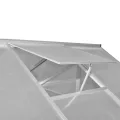 Gewächshaus Verstärkt Aluminium mit 10,53 m² Grundfläche, doppelwandige Polycarbonatplatten, UV-beständig, mit Dachfenstern und Dachrinnensystem für Garten, Outdoor, Tomaten und Gemüse - Thumbnail 5