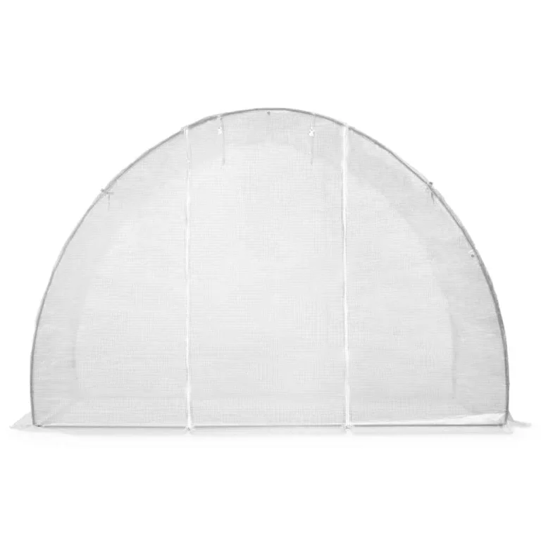 Gewächshaus 4,5 m² mit verzinktem Stahlrahmen und 170 g/m² PE-Netzgewebe, 300x150x200 cm, mit zwei Fenstern und Tür, Schutz für Pflanzen im Garten, Balkon oder Terrasse – Bild 5