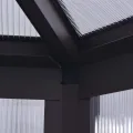 Gewächshaus Aluminium mit Polycarbonatplatten 240×211×232 cm robustes Treibhaus Gartenhaus für Pflanzen mit UV-beständigem wärmeisolierendem Schutz frostfest für Terrasse Balkon Gemüse - Thumbnail 5
