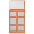 Gewächshaus Schrank Holz mit Polycarbonat Fenster 75x47x109 cm, 2 Regale, Wetterfestes Frühbeet für Pflanzen, Gemüse und Kräuter, Schutz vor Frost und Kälte für Balkon Terrasse Garten - Thumbnail 2