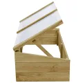 Gewächshaus aus imprägniertem Kiefernholz 100 x 50 x 35 cm mit Dach für Garten, Frühbeet, Gemüse und Pflanzen, wetterfest, frostschutz, geeignet für Balkon, Terrasse und Outdoor - Thumbnail 10