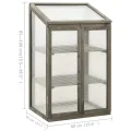 Gewächshaus aus Tannenholz mit PC-Platten 60x45x100 cm, Frühbeet mit Regalen für Tomaten, Gemüse und Kräuter, wetterfest für Balkon, Terrasse und Garten, Frostschutz für Outdoor-Pflanzen - Thumbnail 6