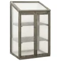 Gewächshaus aus Tannenholz mit PC-Platten 60x45x100 cm, Frühbeet mit Regalen für Tomaten, Gemüse und Kräuter, wetterfest für Balkon, Terrasse und Garten, Frostschutz für Outdoor-Pflanzen - Thumbnail 1