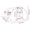 Gewächshaus mit Stahlrahmen und PE-Folie, 12 m² 4x3x2 m, wetterfestes Treibhaus für Garten und Balkon mit aufrollbarer Tür, Fenstern und stabilem Gestell für Pflanzenschutz und Frostschutz - Thumbnail 9