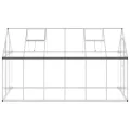 Gewächshaus mit Fundamentrahmen aus Aluminium 334x169x195cm Polycarbonat begehbar mit Lüftungsfenster und Tür für Garten Gemüse Tomaten Schutz überwintern frostfest wetterfest - Thumbnail 3