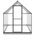 Gewächshaus mit Fundamentrahmen Anthrazit 334x169x202 cm Alu mit UV-beständigen Polycarbonatplatten für Garten und Terrasse, wetterfestes Treibhaus mit Lüftungsfenster und Flügeltür - Thumbnail 2