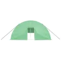 Gewächshaus mit Stahlrahmen grün 144 m² 24x6x2,85 m PE Folie UV-beständig wetterfest mit 4 Netzfenstern und Reißverschluss-Tür ideal für Garten Gemüse Pflanzen Schutz - Thumbnail 3