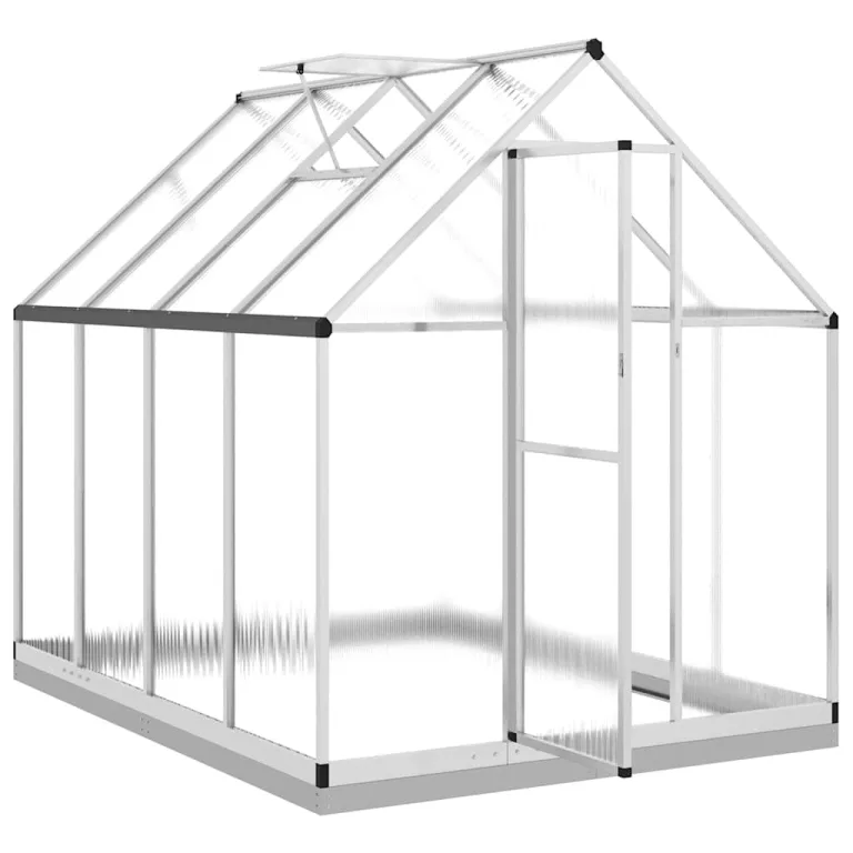 Gewächshaus mit Fundamentrahmen aus Aluminium 224x169x202cm, UV-beständige Polycarbonatplatten, 3,79 m² begehbare Anbaufläche, wetterfest und windstabil für Garten, Tomaten, Gemüse – Bild 5