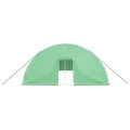 Gewächshaus mit Stahlrahmen und PE-Folie Grün 22x6x2,85 m 132 m² Nutzfläche, Treibhaus mit aufrollbarer Tür und Fenstern für Garten Gemüse Obst Pflanzen Schutz - Thumbnail 3