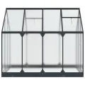 Garten Gewächshaus aus Aluminium und verzinktem Stahl Anthrazit mit Tür 183,5 x 243,5 x 207 cm wetterfest für Pflanzenhaus, Tomatenhaus, Gemüseanbau im Outdoor Garten, Balkon oder Terrasse - Thumbnail 4