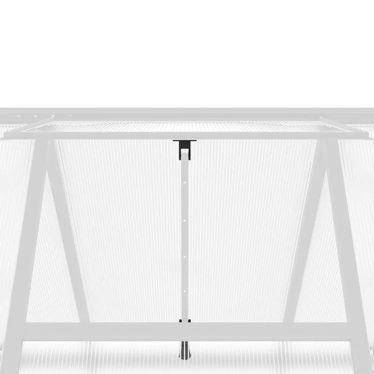 Gewächshaus mit Fundamentrahmen silbern aus Aluminium 169x169x202 cm, UV-beständig mit Polycarbonatplatten, wetterfestes Treibhaus für Garten, Balkon, Terrasse zur Pflanzenüberwinterung – Bild 7