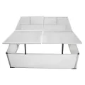Frühbeet aus Polycarbonat mit 4 Deckeln Aluminiumrahmen 108x41x110 cm UV-beständig wetterfest für Gemüseanbau Tomatenpflanzen Balkon Terrasse Outdoor Beet Pflanzenschutz Überwinterung - Thumbnail 3