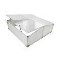 Frühbeet aus Polycarbonat mit 4 Deckeln Aluminiumrahmen 108x41x110 cm UV-beständig wetterfest für Gemüseanbau Tomatenpflanzen Balkon Terrasse Outdoor Beet Pflanzenschutz Überwinterung - Thumbnail 1