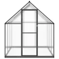 Gewächshaus mit Aluminium Fundamentrahmen Anthrazit 169x169x195 cm UV-beständig, Wetterfest und Stabil, mit Polycarbonat Platten für Pflanzenhaus, Gemüseanbau, Tomatenhaus und Überwinterung - Thumbnail 2