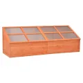 Frühbeet Holz 180x57x62 cm mit Polycarbonat PC-Platten, wetterfestes Pflanzenhaus für Gemüseanbau und Pflanzenschutz im Garten, Balkon oder Terrasse, geeignet als Anzuchthaus und Gewächshaus - Thumbnail 7