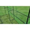 Gewächshaus Stahl XL mit pulverbeschichtetem Stahlrahmen, grüner reißfester PVC-Folie, Größe 120 x 240 x 190 cm, 2 Regale, wetterfestes Pflanzenhaus für Tomaten, Gemüseanbau, Balkon - Thumbnail 9