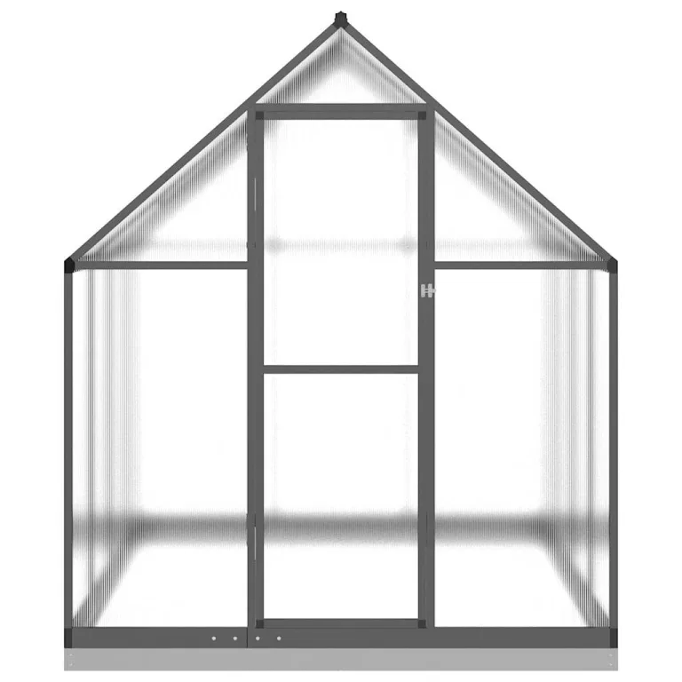 Gewächshaus mit Fundamentrahmen Anthrazit 224x169x202 cm Alu gewächshaus treibhaus tomatenhaus pflanzenhaus glashaus anzuchthaus gemüseanbau wetterfest balkon terrasse outdoor winterfest – Bild 2
