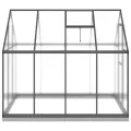 Gewächshaus mit Fundamentrahmen Anthrazit 224x169x202 cm Alu gewächshaus treibhaus tomatenhaus pflanzenhaus glashaus anzuchthaus gemüseanbau wetterfest balkon terrasse outdoor winterfest - Thumbnail 3