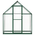 Gewächshaus mit Fundamentrahmen aus Aluminium 169x58x195 cm grün, UV-beständiges Pflanzenhaus mit Polycarbonat Platten, Wetterfestes Treibhaus für Garten, Balkon, Terrasse - Thumbnail 2