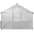 Gewächshaus Aluminium mit 10,53 m² Grundfläche, UV-beständig, wärmeisolierend, mit Polycarbonatplatten, Dachfenstern und Dachrinnensystem für Garten, Balkon, Terrasse - Thumbnail 8