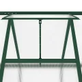 Gewächshaus mit Fundamentrahmen Aluminium Grün 169x169x202 cm UV-beständig mit Polycarbonatplatten und Lüftungsfenster für Pflanzenhaus Gemüseanbau und Pflanzenschutz im Garten - Thumbnail 7