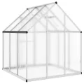 Gewächshaus mit Fundamentrahmen aus Aluminium, 169x169x195 cm, wetterfestes Treibhaus mit UV-beständigen Polycarbonatplatten, Pflanzenschutz für Garten, Balkon, Terrasse, Gemüseanbau - Thumbnail 4