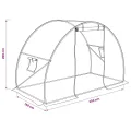 Gewächshaus Treibhaus Folientunnel Tomatenhaus Pflanzhaus aus 170 g/m² PE Netzgewebe, 300 x 150 x 200 cm, mit 2 Fenstern und Tür, Frühbeet für Anzucht, Frostschutz im Garten - Thumbnail 9