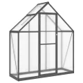 Gewächshaus 169 x 58 x 195 cm – lüftbares Alu-Gewächshaus mit eingebauter Regenrinne und 6 cm Fundamentprofil, silbern/transparent, für Pflanzenschutz im Garten - Thumbnail 10