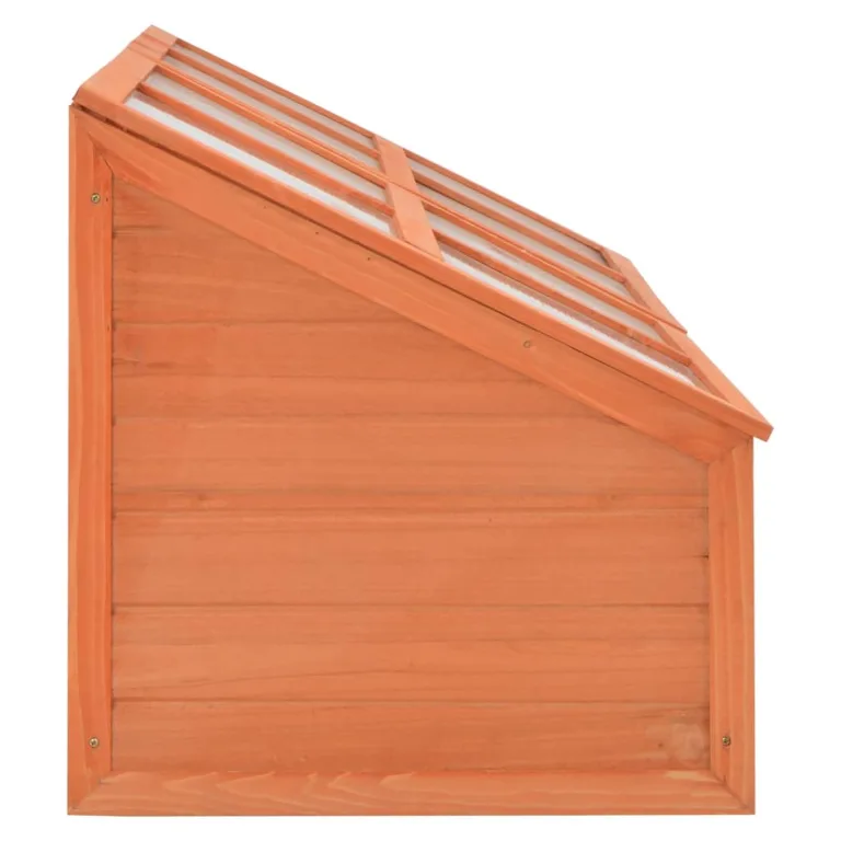 Frühbeet Holz 180x57x62 cm – Gewächshaus mit 8 witterungsbeständigen PC-Platten, offener Unterseite und wasserfestem Holzrahmen für Kräuter, Gemüse & Setzlinge im Garten – Bild 4