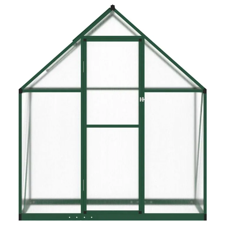 Gewächshaus mit Fundamentrahmen aus Aluminium und Polycarbonat, 169 x 58 x 195 cm, UV-beständig, mit Lüftungsfenster, Regenrinnen, für Tomatenhaus und Anzucht im Garten – Bild 2