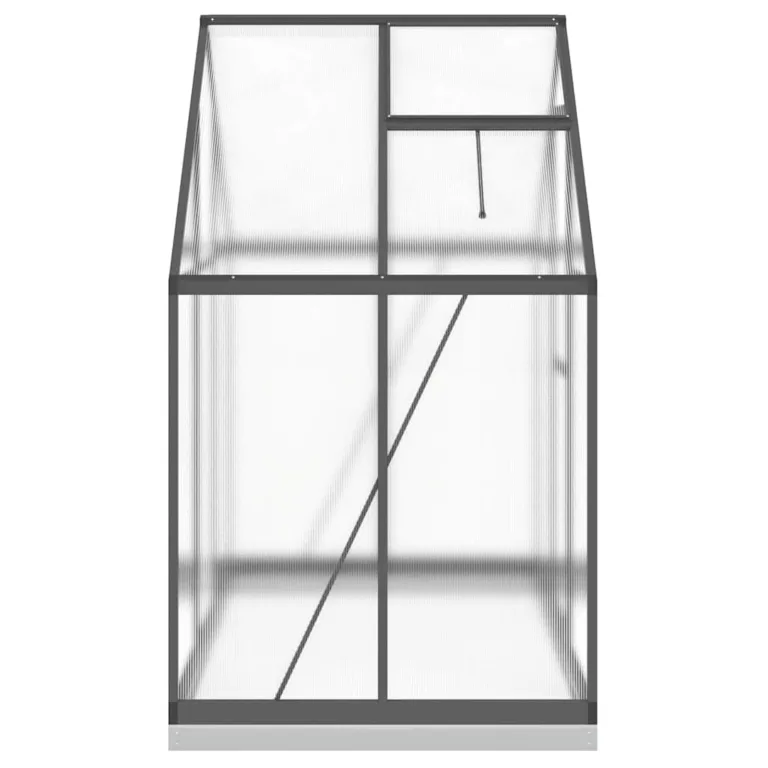 Gewächshaus Alu 169x114x202 cm – witterungsbeständig, mit verzinktem Stahl-Fundamentrahmen und 5-Fach verstellbarem Lüftungsfenster, für Gartenanfänger – Bild 4