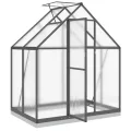 Gewächshaus Alu 169x114x202 cm – witterungsbeständig, mit verzinktem Stahl-Fundamentrahmen und 5-Fach verstellbarem Lüftungsfenster, für Gartenanfänger - Thumbnail 6