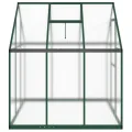 Gewächshaus mit Fundamentrahmen Grün 169x169x195 cm Aluminium Polycarbonat 4 mm UV beständig, Treibhaus für Tomatenhaus Frühbeet Anzucht Überwinterung Frostschutz Garten Balkon Terrasse - Thumbnail 3