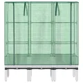 Hochbeet mit Gewächshaus-Aufsatz in Rattan-Optik, 120 x 40 x 140 cm, PP und Eisen, Frühbeet für Garten, Balkon, Terrasse, Indoor und Outdoor, für Kräuter Gemüse Blumen - Thumbnail 3