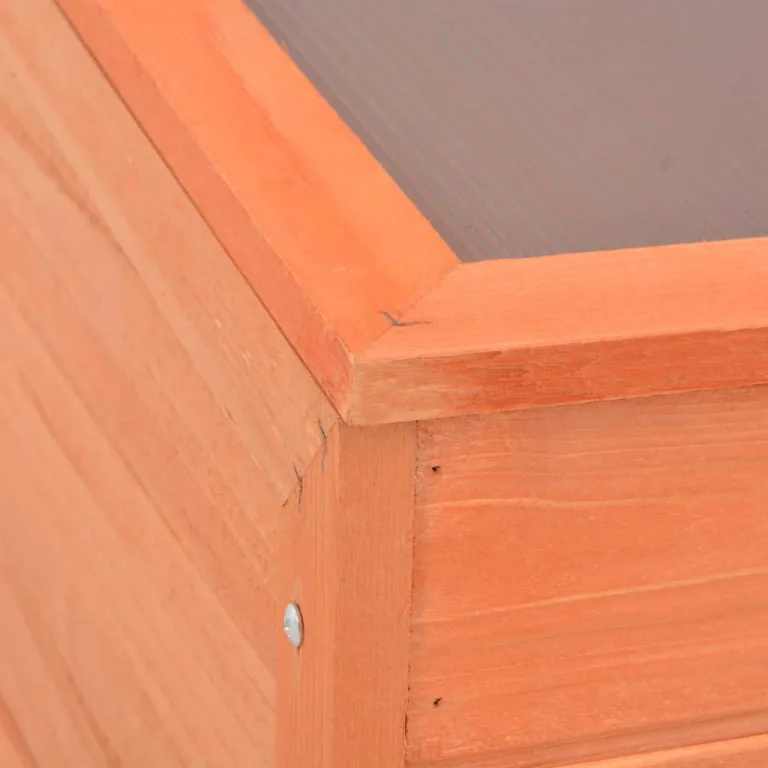 Mangloder Frühbeet aus Holz mit PC-Platten, 100 x 50 x 34 cm, offene Unterseite, wasserfest und stabil für Gewächshaus, Treibhaus, Aufzucht, Outdoor, Garten, Balkon und Terrasse – Bild 8